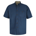 Men's Short Sleeve 100% Cotton Dress Shirt