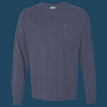Unisex Garment-Dyed Long Sleeve T-Shirt With a Pocket