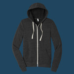 Unisex Triblend Sponge Fleece Full Zip Hoodie