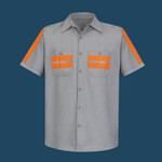 Men's Enhanced Visibility Industrial Work Shirt