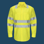 Men's Tall Enhanced & Hi-Visibility Long Sleeve Work Shirt