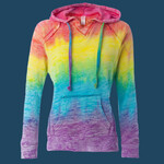 Women’s Courtney Burnout V-Notch Hooded Sweatshirt