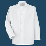 Men's Gripper-Front Short Butcher Coat