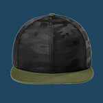 Camo Flat Bill Snapback Cap