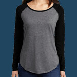 Women's PosiCharge ® Long Sleeve Tri Blend Wicking Scoop Neck Raglan Tee