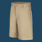 Men's Extended Sizes Cotton Casual Plain Front Shorts