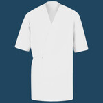 Men's Collarless Poplin Butcher Wrap