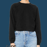 Women's Crop Raglan Fleece Crewneck Sweatshirt