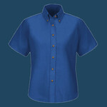 Women's Extended Sizes Poplin Dress Shirt
