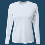 Women's USA-Made Deep V-Neck Long Sleeve T-Shirt