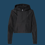 Women's Lightweight Quarter-Zip Pullover Crop Windbreaker