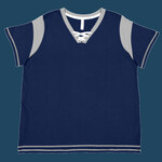 Women's Curvy Lace Up Fine Jersey Tee