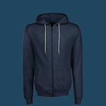 Unisex Retro Heather Full-Zip Hooded Sweatshirt