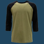 Unisex CVC Three-Quarter Sleeve Raglan T-Shirt