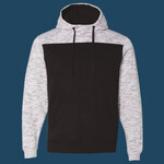 Men's Mélange Fleece Colorblocked Hooded Sweatshirt