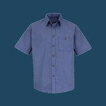 Men's Mini-Plaid Uniform Short Sleeve Shirt
