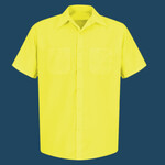 Men's Enhanced Visibility Short Sleeve Work Shirt