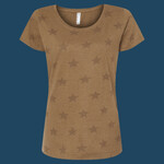 Women's Star Print Scoop Neck Tee