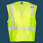 Unisex Single Pocket Zipper Mesh Vest