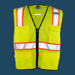 Unisex 6 Pocket Contrast Class 2 Vest