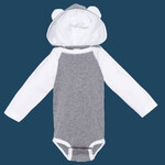 Infant Fine Jersey Character Hooded Long Sleeve Bodysuit with Ears
