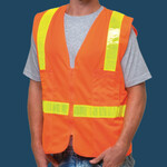 Unisex USA-Made ANSI Solid Surveyor's Vest Class 2
