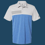 Men's Heathered Colorblocked 3-Stripes Polo