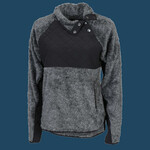Women's Quilted Fuzzy Fleece Snap Placket Pullover