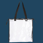 Clear Zippered Tote with Full Gusset