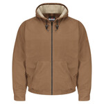 Men's Tall Brown Duck Hooded Jacket - EXCEL FR® ComforTouch