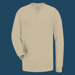 Men's Long Sleeve Tagless Henley Shirt