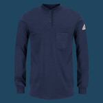 Women's Long Sleeve Tagless Henley Shirt