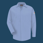 Men's Concealed-Gripper Pocketless Work Shirt