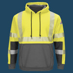 Men's Tall Hi-Visibility Color-Blocked Hooded Sweatshirt