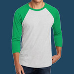 Adult Tri Blend 3/4 Sleeve Raglan Tee