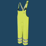 Men's Hi-Visibility Flame-Resistant Rain Bib Overall - 10 oz.