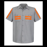 Men's Tall Enhanced Visibility Industrial Work Shirt