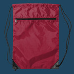 Zippered Drawstring Backpack