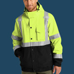 Ansi 107 Class 3 Waterproof Insulated Ripstop Bomber Jacket