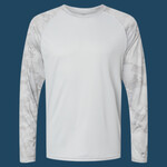 Unisex Cayman Performance Camo Colorblocked Long Sleeve T-Shirt