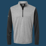 Men's Ultimate365 Heather Block Print Quarter-Zip Pullover