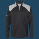 Men's Textured Mixed Media Quarter-Zip Pullover