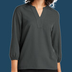 Women's Stretch Crepe 3/4 Sleeve Blouse