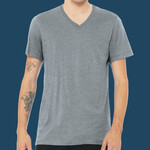 Unisex Heather CVC V Neck Tee