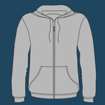 Unisex Sponge Fleece DTM Full-Zip Hoodie Sweatshirt