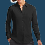Women's Full Button Satin Blouse
