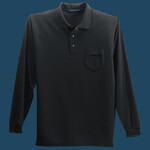 Long Sleeve Silk Touch Polo with Pocket