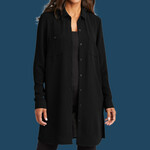 Women's Textured Crepe Long Tunic