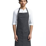 Four-Pocket Jeans Stitch Denim Bib Apron