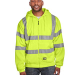 Berne Hi-Vis Class 3 Lined Hooded Sweatshirt